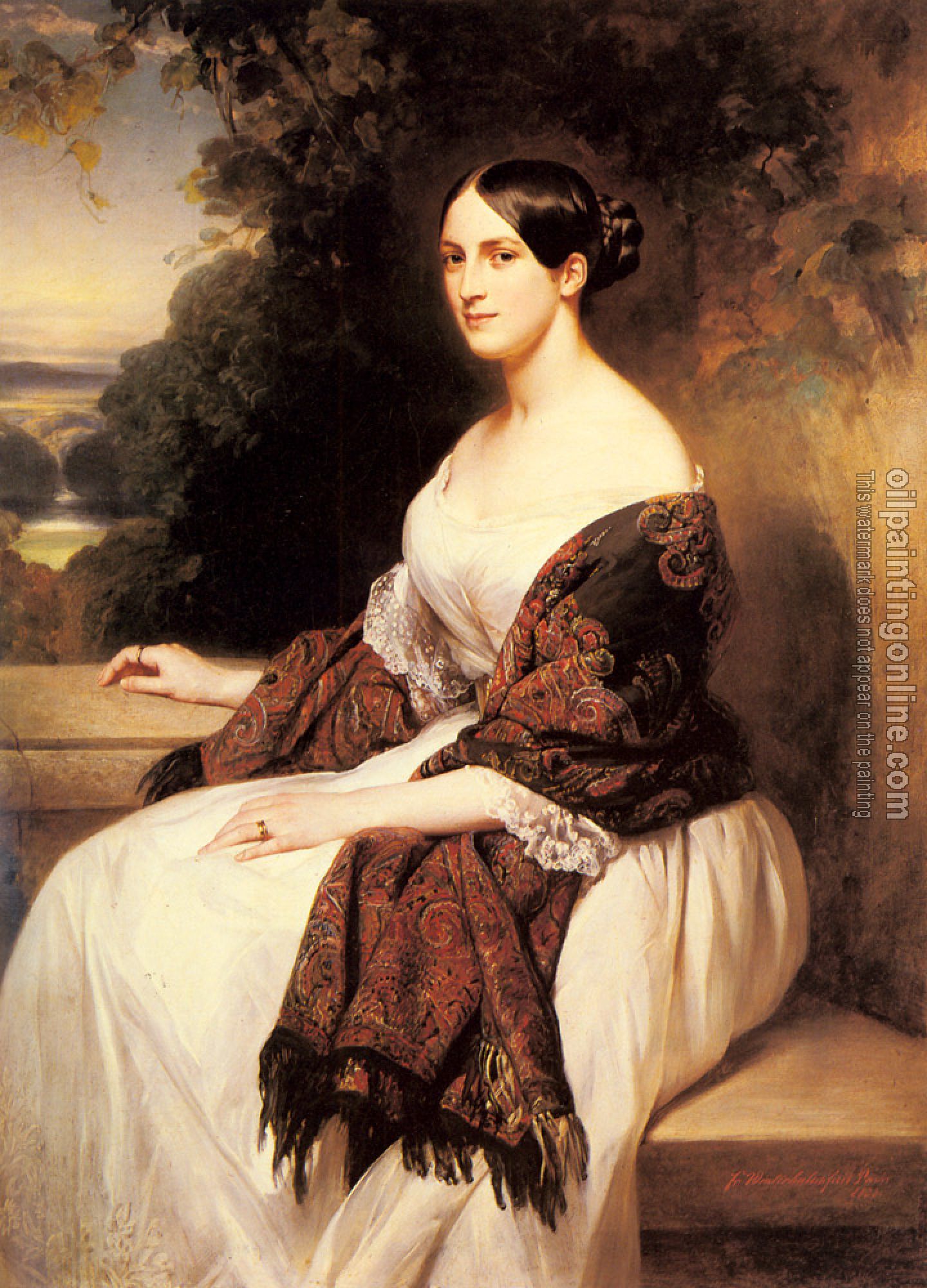 Winterhalter, Franz Xavier - Portrait of Madame Ackerman